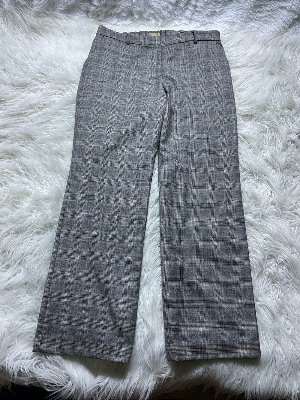 Talbots grey glen plaid trousers